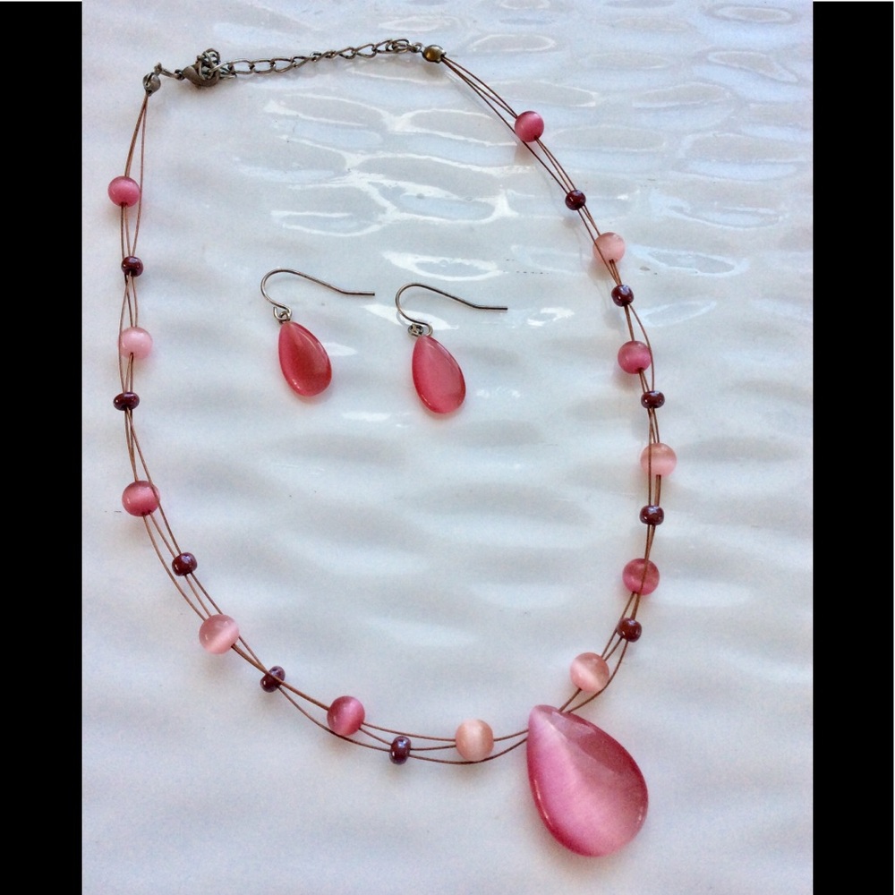 Beaded Necklace and Earrings set